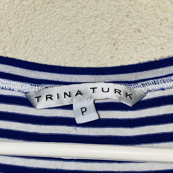Trina Turk | Elberta Striped French Terry Cropped Top - Picture 3 of 8